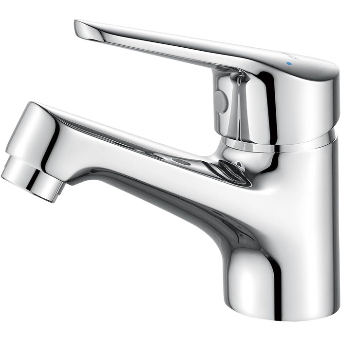 Змішувач для умивальника Ibergrif M11050 з одним важелем, високий (60 мм), хром, без підйомника, керамічна картридж, без крапель, водозберігаючий, 3/8″ з'єднання