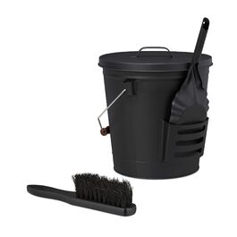 Відро для сміття Relaxdays з кришкою та щіткою для підлоги