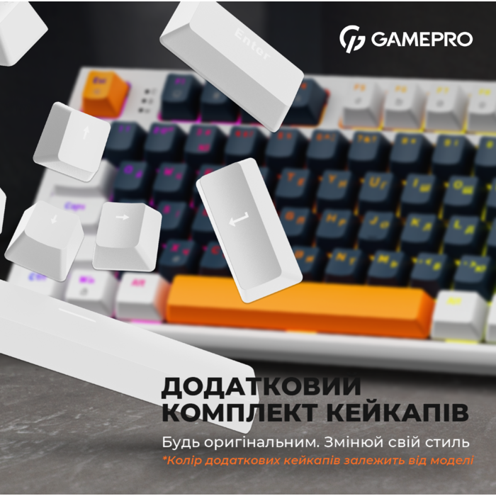 Дротова механічна клавіатура GamePro MK180W (Red) з Hot-Swap RGB White