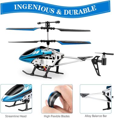 Радіокерований вертоліт VATOS YD-927, RC гелікоптер для дітей, 3 канали, 2.4 GHz, LED, гіроскоп, міні-вертоліт для приміщень