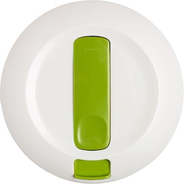 Великий обертовий обертач для салату шеф-кухаря, прозорий/білий 26.5x26.5x15 см