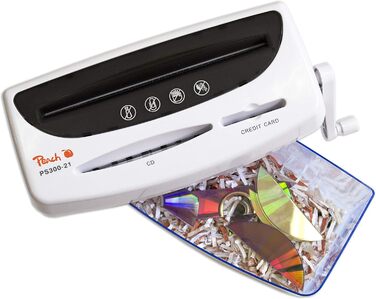 Шредер для паперу Peach PS500-40A: 10 листів, P-4, 21 літр, DSGVO, для офісу