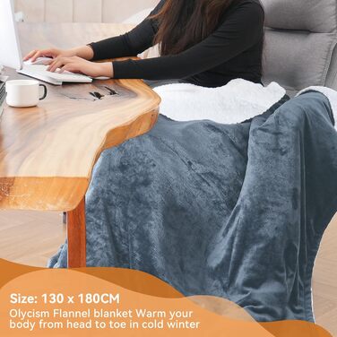 Електрична гріюча ковдра з автовимкненням, 9 режимів нагріву та 10 таймерами. Захист від перегріву, пральна, тепла ковдра для дому та офісу (Сірий, 180x130 см)