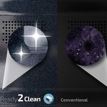 Мікрохвильова піч Cecotec Pro Clean 6110, 23 л, 800 Вт, гриль 1000 Вт, 8 програм, Ready 2 Clean, 3D Wave, чорна/срібляста нержавійка