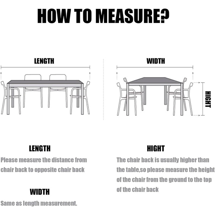 Водостійкий чохол для садово-патіо меблів 600D Oxford, захист від пилу, сонця та вітру (242x162x100cm, 160x100x75cm)