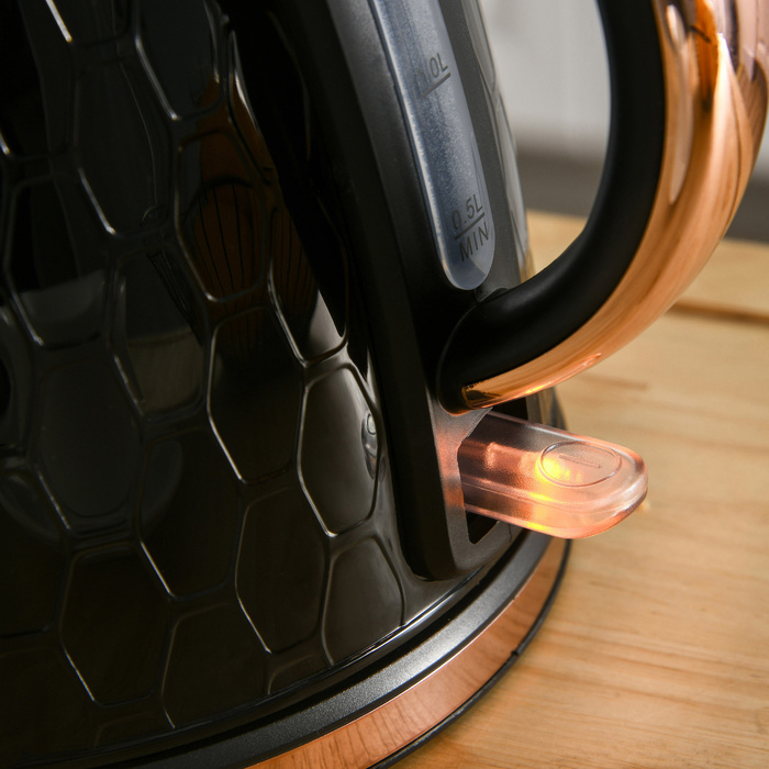 Набір чайника та тостера, 1,7 л, різні режими, світлодіодні індикатори, чорний