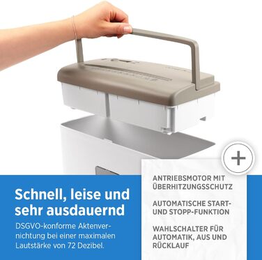 Шредер Genie 440 X II P4: Активний знищення документів, 9л, автоматичний старт/стоп, компактний, для дому та офісу