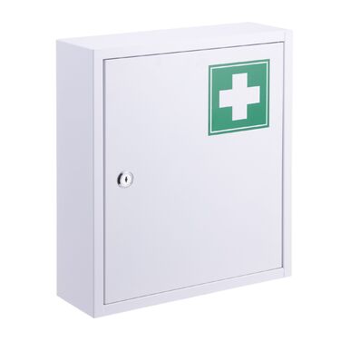 Шкафчик для медикаментів Relaxdays із замком та хрестом