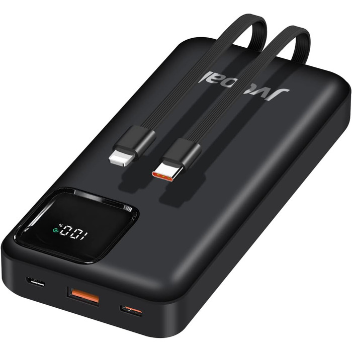 Портативний зарядний пристрій JvGoal 22.5W PD Power Bank 20000mAh для смартфонів, чорний