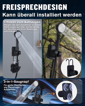 Портативна душова кабіна для кемпінгу з акумулятором 10000mAh та 20л баком, комплект для відпочинку на природі, саду, автомийки та тварин