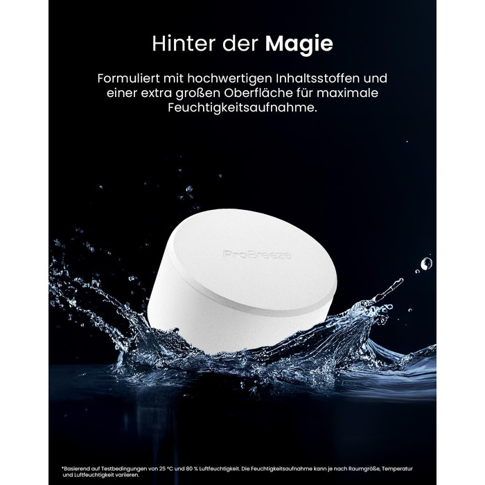 Зволожувач повітря Pro Breeze Osmo - безшумний, перезаповнюваний, для дому, спальні, шафи, авто - таблетка 700г (до 100 днів)