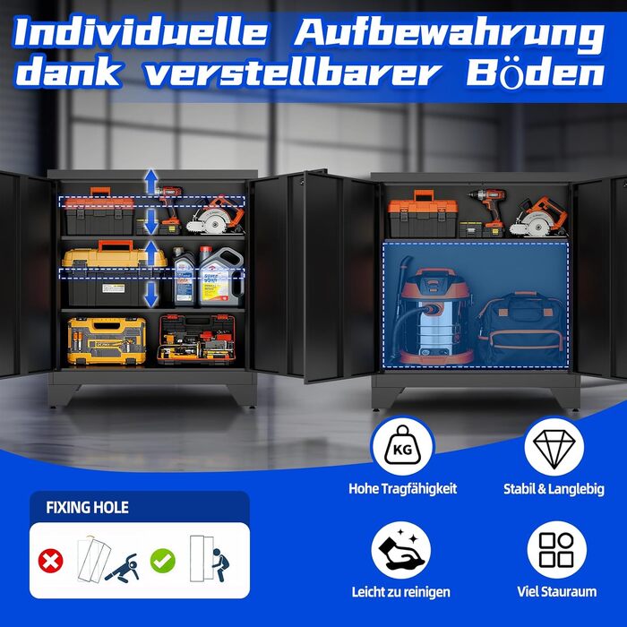Металевий шафа-сейф для документів, 90x80x40 см, білий (чорний) - з полицями та комбінаційним замком