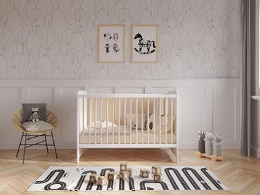 Дитяче ліжко-приліжкова кроватка Love For Sleep Tokyo 120x60 см з бар'єром, трансформується, антрацит-горіх, збірна, для малюків