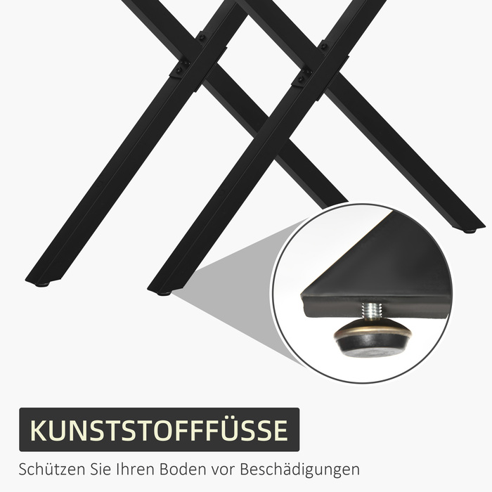 2 шт. металеві ніжки для столу, підставка для обіднього столу, письмового столу, журнального столика, металевий каркас у формі X, чорний колір, 72 см