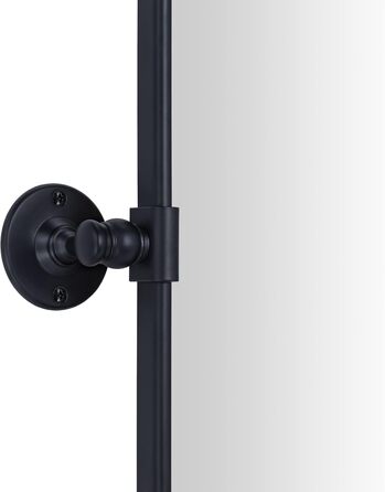 Дзеркало для ванної кімнати TEHOME 61 x 58.4 см, поворотне, матовий чорний, прямокутне, металевий каркас