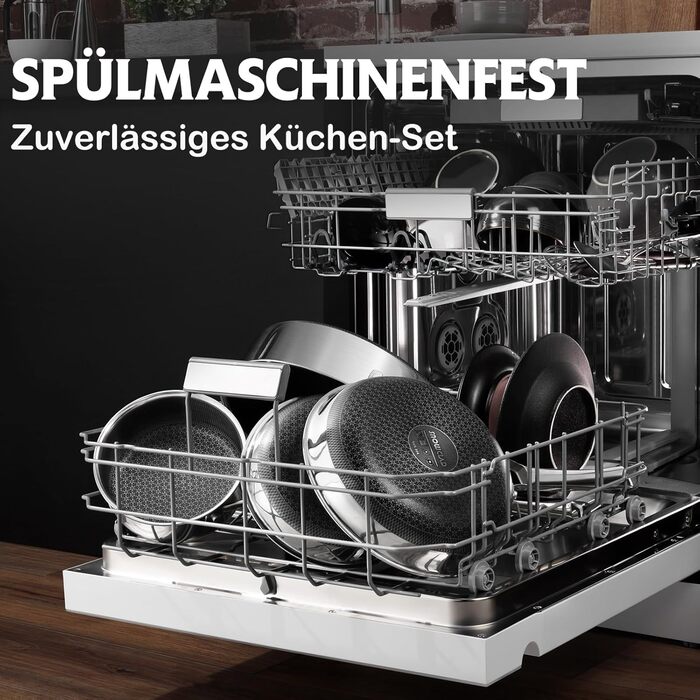 Wok SNOWCLAD 30см з антипригарним покриттям, з кришкою, з нержавіючої сталі, для всіх типів плит, безпечний, можна мити в посудомийній машині