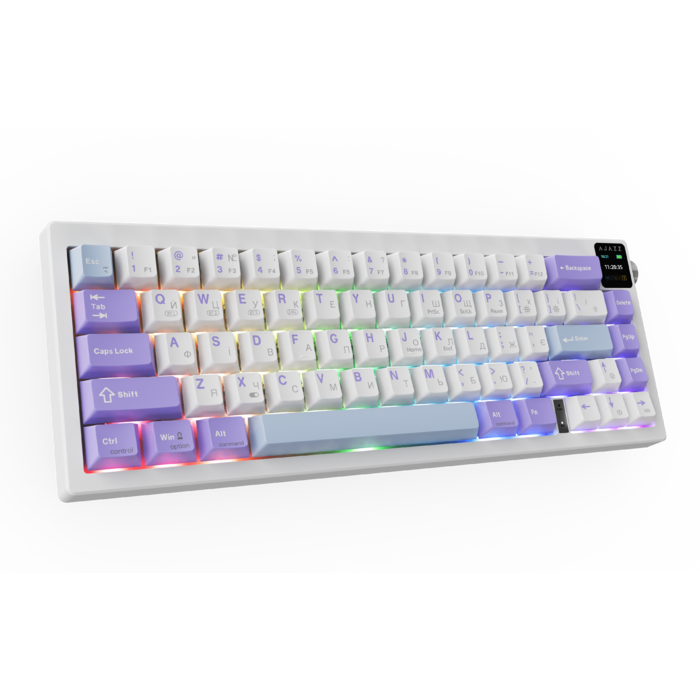 Бездротова механічна клавіатура Ajazz AK650 Flying Fish Switch - Purple (AK650-FF-PWB)