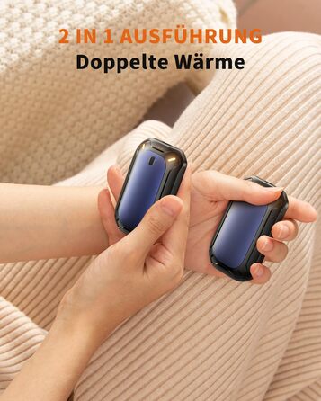 Електричні грілки для рук ColdSky (2 шт), фіолетові - багаторазові, портативні, до 12 годин нагріву