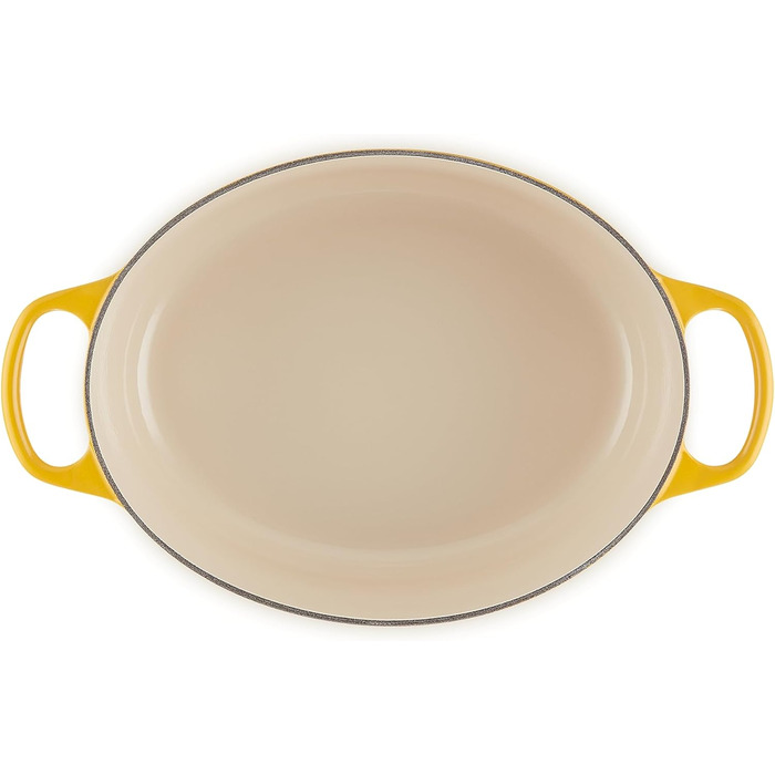 Le Creuset Signature Бра́тниця з чавуну з кришкою, овальна, 29 см, 8.9 л, для всіх плит (в т.ч. індукційних), вишнево-червоний колір
