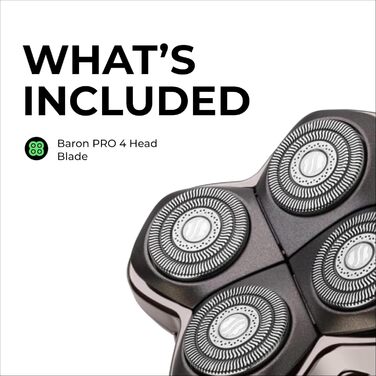 Змінні леза для бритви Skull Shaver Baron PRO (4 шт.) для моделей Pitbull, Palm та Butterfly Kiss