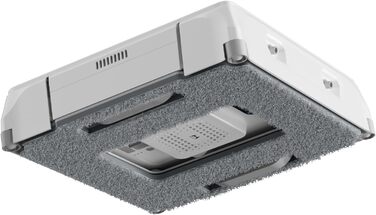 Робот для миття вікон Hutt з пультом дистанційного керування | 2-фазне розпилювальне система та 3800Pa потужність всмоктування | 80 мл бак, розпізнавання країв | Для скла, плитки, дзеркал (4 серветки для миття, страхувальний трос у комплекті) (A1)