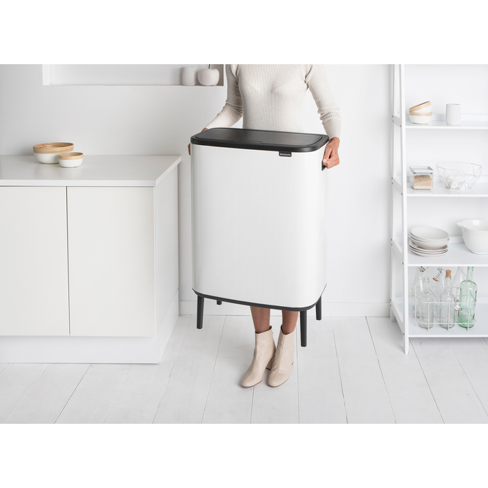 Бак для сміття Brabantia Bo Touch Bin Hi 30+30 л (130601), Білий, 60