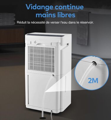 Зволожувач повітря Pasapair – автоматичний осушувач для дому до 120 м³ (20 м²) з таймером, 3 режими роботи, цифровий дисплей, шланг для відведення конденсату. Захист від вологи та плісняви.