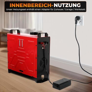 Дизельний обігрівач 8kW, 12V/24V з пультом керування та додатком, для авто, RV, човнів, вантажівок, з LCD-дисплеєм та шумопоглиначем