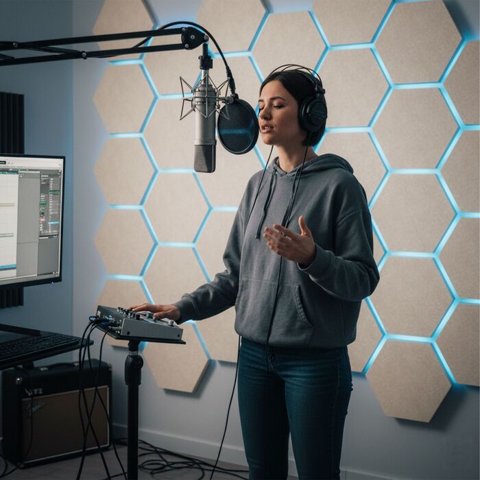 Набір шестикутних акустичних панелей Relaxdays, самоклеючі