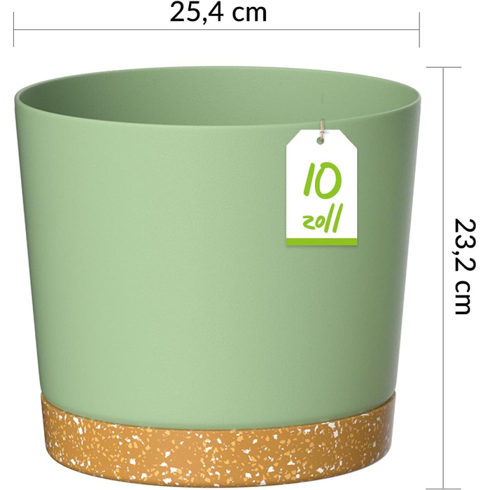 Набір горщиків для квітів ZMTECH 30,5 см (2 шт.) - пластикові, з піддоном, для дому та саду