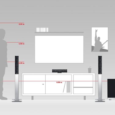 Динамік для домашнього кінотеатру Сабвуфер об'ємного звучання HiFi динамік, 4 5.1-Set L Black