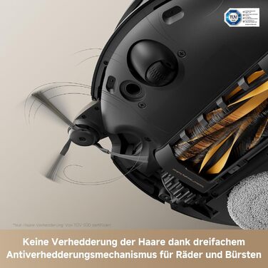 Робот-пилосос Mova V50 Ultra з функцією миття, 24000 Па, 6 см перешкода, навігація Liftable, RGB AI, LED, 80°C гаряча вода, 63°C сушка, DuoSolution, Tricut, чорний