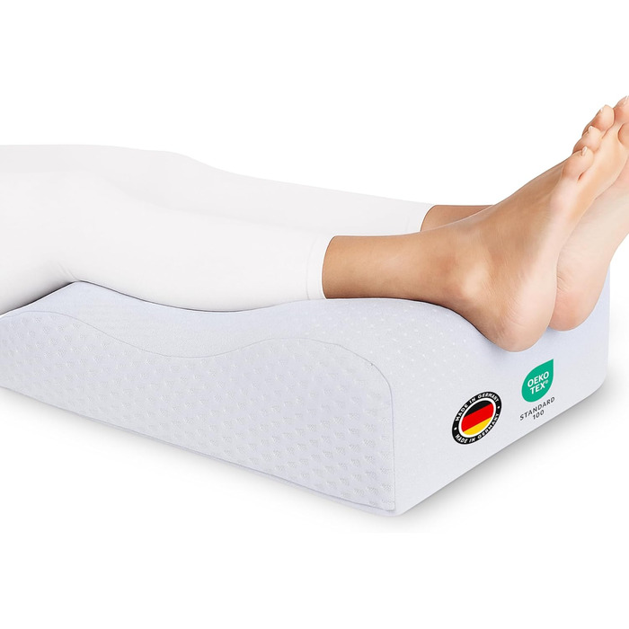 Підніжка для ніг Medicline Venenkissen – ергономічна, для кращого кровообігу, дихаюча, для алергіків, сертифікат Oeko-TEX®, Made in Germany