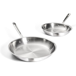 Набір сковорідок All-Clad D3, нержавіюча сталь, 25.4 см та 30.5 см (10-Inch & 12-Inch), сріблястий