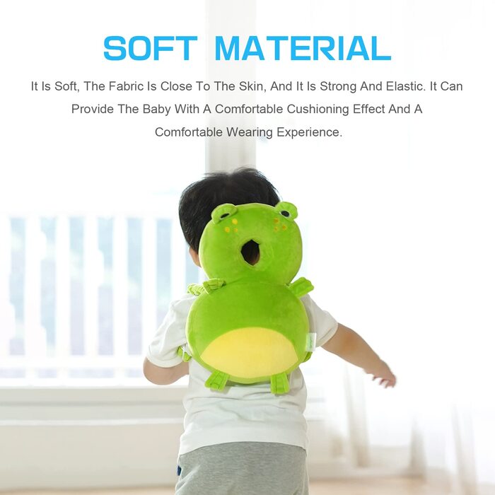 Дитяча подушка для захисту голови JINYJIA дихаюча 4-24 місяця жаба