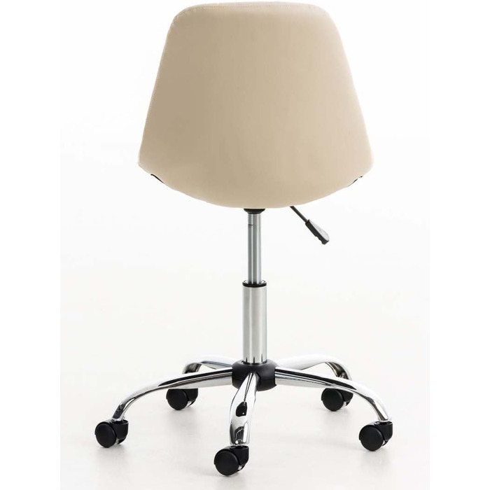 Офісний стілець Emil від CLP: регульована висота, поворотний, з штучною шкірою, колір білий (кремовий)