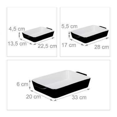 Набір з 3 форми для запікання Relaxdays