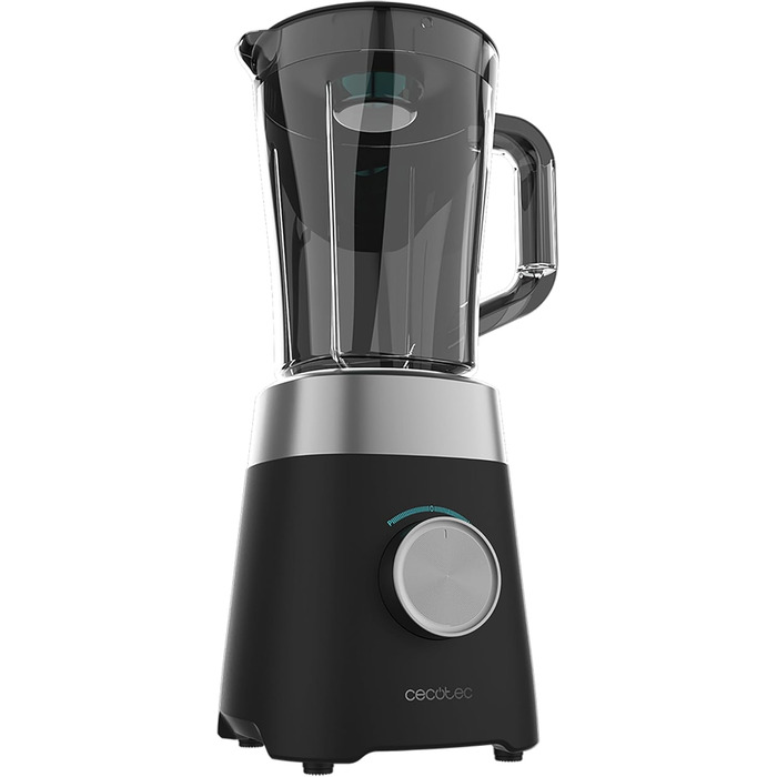 Стаціонарний блендер Cecotec Power Black Titanium 2500MAX Go - 2500 Вт, титанове покриття, 1.8 л, 5 швидкостей, пляшка