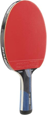 Ракетка для настільного тенісу Dunlop Sports Evolution 2000, сертифікована ITTF ракетка TT, ідеально підходить для просунутих гравців, чорного кольору, підходить всім