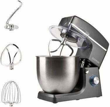 Кнемашина Pastaio 10 & Lode G3 Ferrari, 1500 Вт, 10 л, нержавіюча сталь, 6 швидкостей, контейнер з кришкою (10л, антрацитовий сірий)