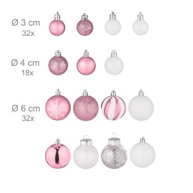 Набір новорічних кулічок Relaxdays (101 шт.)