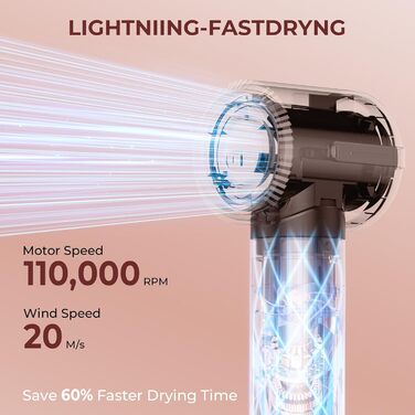 Щітка для фена Air Styler 5in1 1000 Вт, бігуді 30 мм, 3 рівні, в т.ч. рукавичка (рожева)