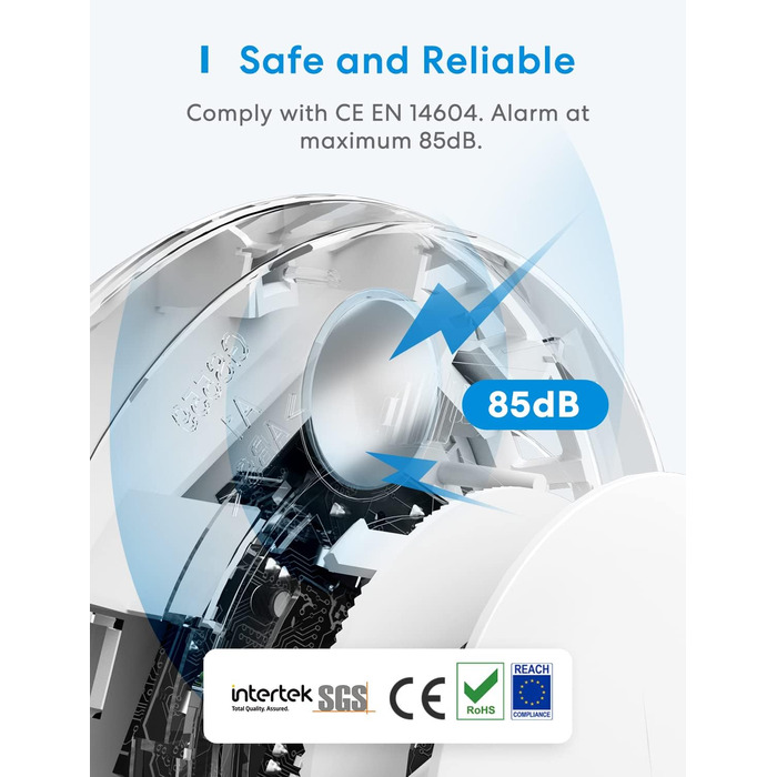 Набір димових сповіщувачів Meross з Wi-Fi, сумісний з Apple HomeKit (3 шт. з хабом)