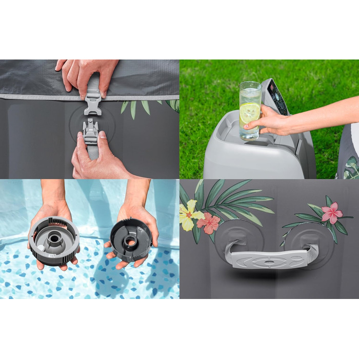 Надувний спа-басейн з гідромасажем Bestway Lay-Z-Spa Miami AirJet Whirlpool, для 2-4 осіб, 180 x 66 см