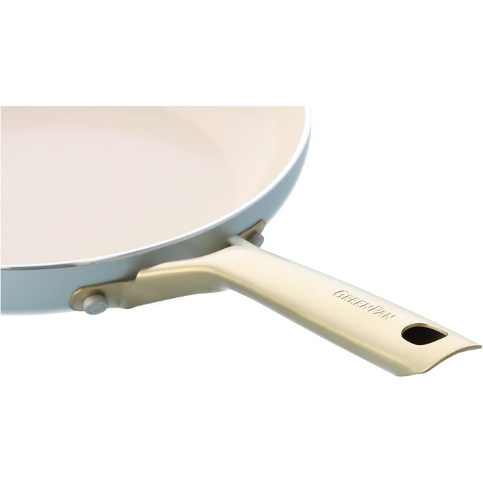 Набір сковорідок GreenPan Shades з керамічним антипригарним покриттям, 3 шт., діаметр 20/24/28 см, без PFAS, для індукційних плит, з ручками з нержавіючої сталі, придатні для миття в посудомийній машині та для використання в духовці, колір Terra (блакитни