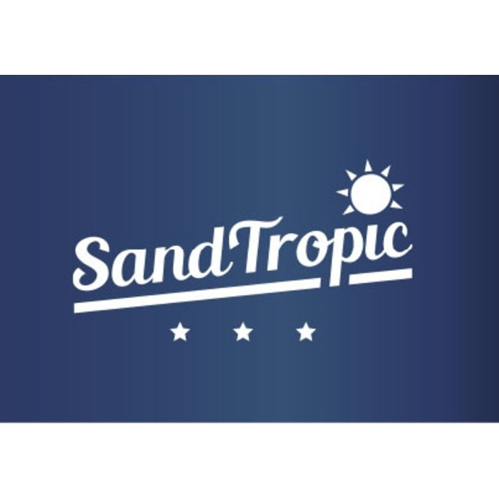 Двомісний гамак SandTropic чорний, тканинний, з металевим стійкою-каркасом, навантаження до 220 кг