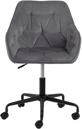 Крісло для офісу Bentley від AC Design - крісло для роботи, зелено-чорне, з м'якою оббивкою з велюру, розмір 88,5 x 59 x 58,5 см