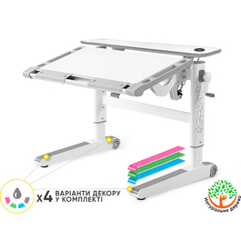 Дитячий стіл Mealux Ergowood L Multicolor W Energy (арт. BD-810 W/MC Energy)