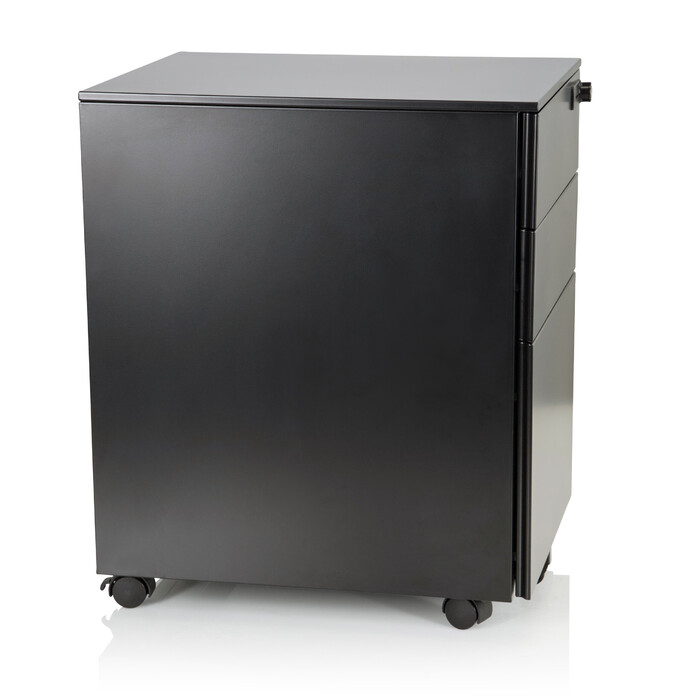 Контейнер на колесах COLOR OS I, метал, чорний колір з кодовим замком, hjh OFFICE