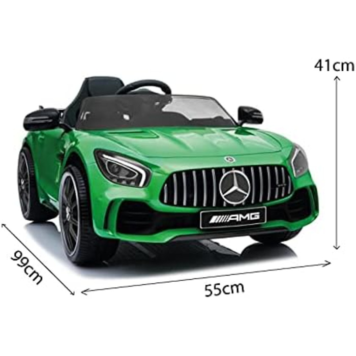 Дитячий електромобіль ATAA Mercedes GTR Mini з акумулятором 12V, зелений